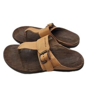 Merrell Womens Sandals Around Town Thong Buckle Luxe Post Size 7